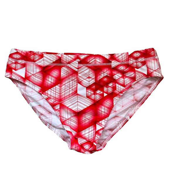 Funky Trunks Graphic Red and White Swim Brief - 36/L - Picture 1 of 3